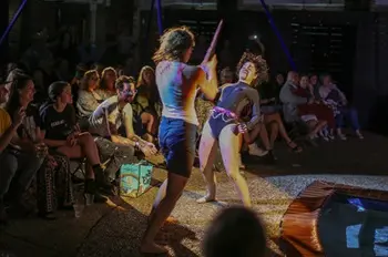 cast members portraying a scene in drowned before dawn