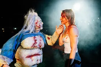 cast members portraying a scene in drowned before dawn